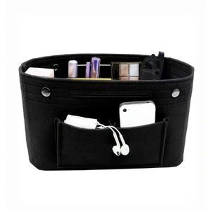 Insert/Organizer- Designer Handbags/Totes -Style 3 Snap - Black